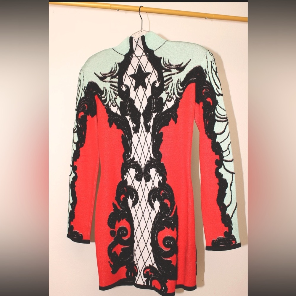 Balmain Red and Black Knit Jacket Brand New Tags!